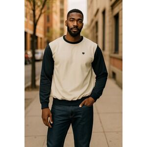 Polo Golf Ralph Lauren VTG 90's‎ Pullover Beige Black Colorblock Windbreaker L